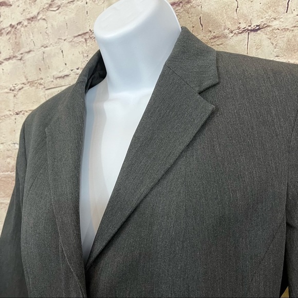 Express Gray Stretch Button Front Lined Blazer NWOT - Picture 2 of 10